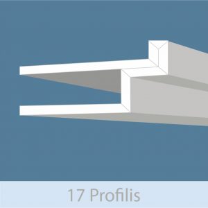 17_profilis_domeritus_gipso ruošiniai; gipso montavimas; lenktas gipsas; LED sviestuvai